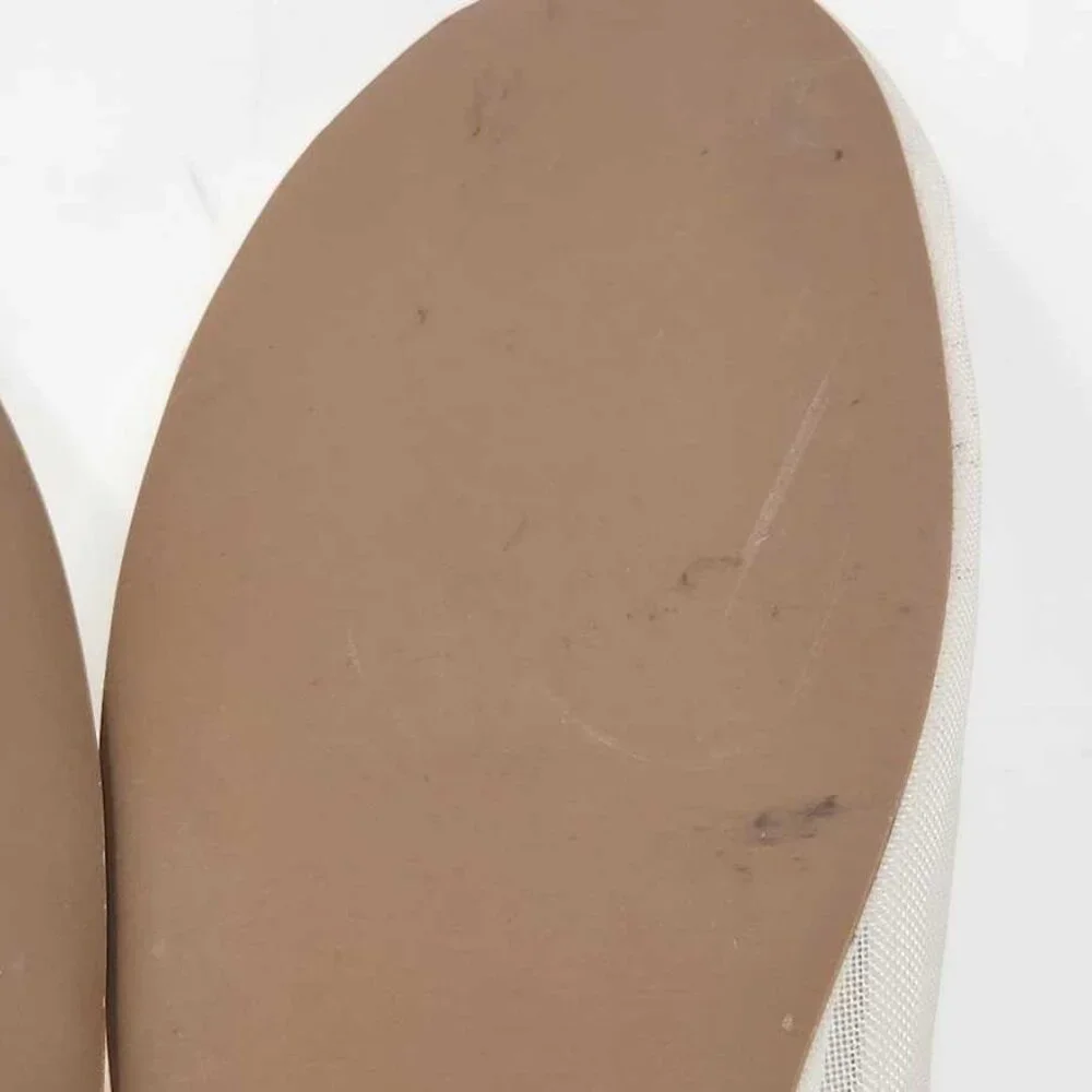 New women's 10 By Anthropologie mesh ballet flats in Cream - Picture 11 of 11